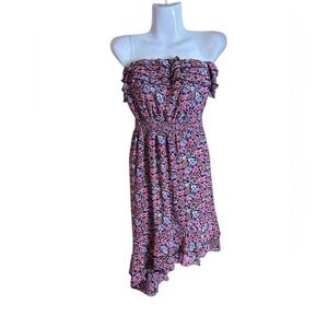 Emerald Sundae Pink and Blue Strapless Dress